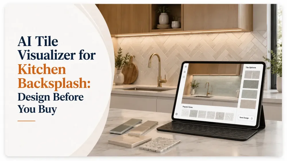 Ai Tile Visualizer for Kitchen Backsplash: 購入前のデザイン